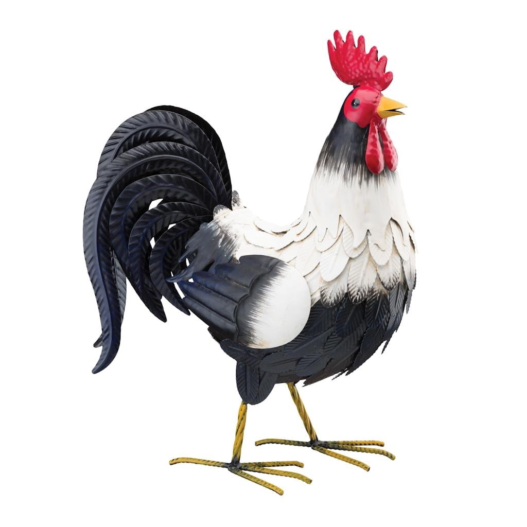 Regal Art and Gift 11527 Black and White Rooster Decor