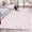 Dusty Rose, Blush, Peach Echo, Rose Quartz, variant on Black Petals 3ft Area Rug, Abstract Floral Grids Boho Mediterranean Washable Non-Slip Small Round Rugs for Entryway Bedroom Kitchen, Soft Circle Carpet for Dining Room, Playroom Nursery Rug
