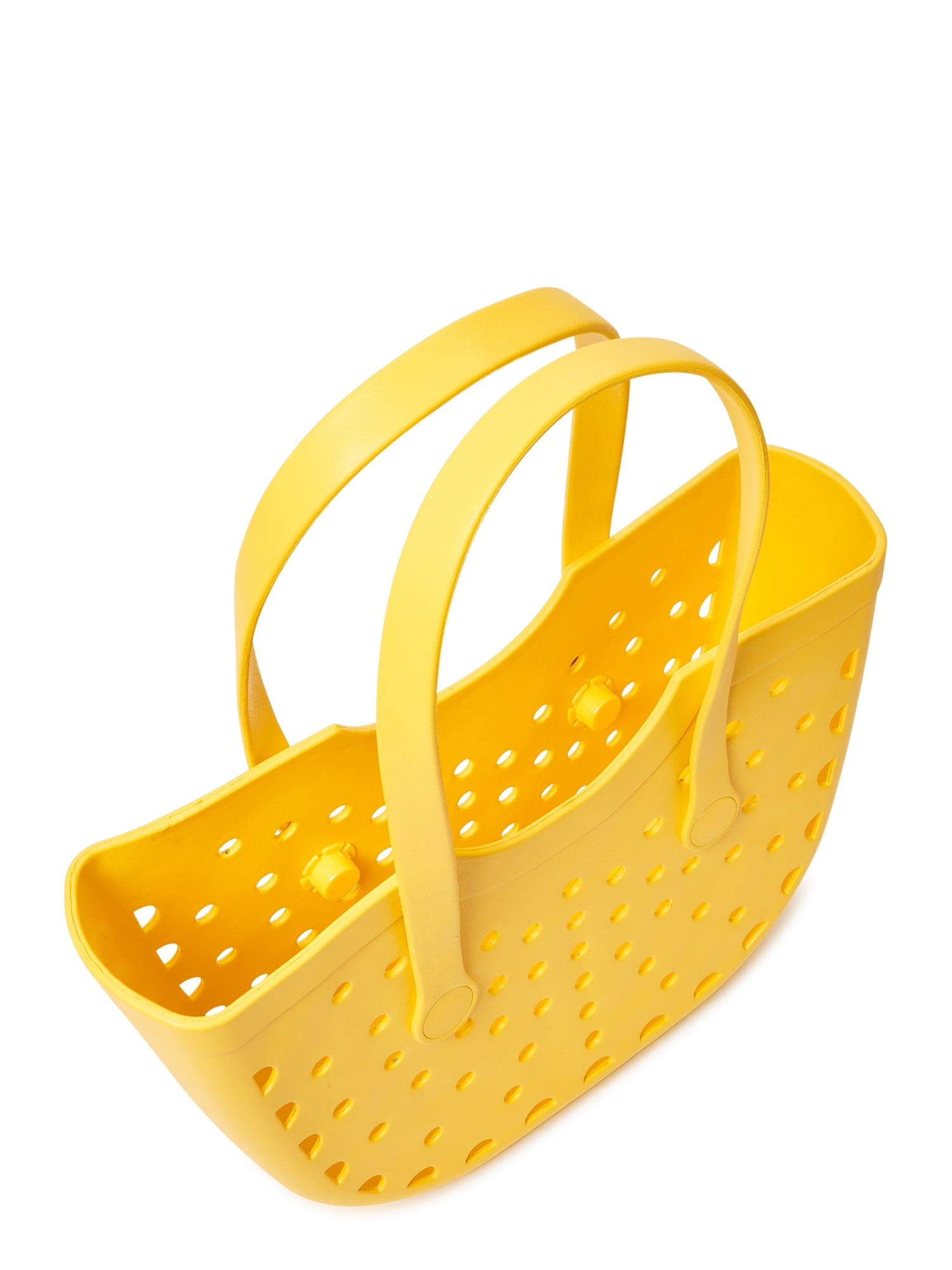 Time and Tru Women’s Molded Beach Tote Bag Yellow Quartz