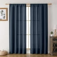 thumbnail image 2 of sasyxdc Colin Sage Green Curtains 72 Inches Long for Bedroom Living Room  Light Filtering Soft Linen Textured Semi Sheer Rustic Style Door Curtain  Modern Rod Pocket Drapes  2 Panels  42x, 2 of 8