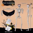 thumbnail image 3 of Juntas ajustables esqueléticas de tamaño natural Methold Halloween ABS decoración de fiestas, 3 of 6