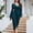 Blue, variant on Women's Casual Dress, Long Sleeve Floral Print Round Neck Dress, Lightweight and Breathable for Spring and Summer Daily Wear
