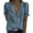 Blue, variant on Tejiojio Women Clothes Women Fashion Lace Short Sleeve Casual T-shirt V-neck Solid Color Top