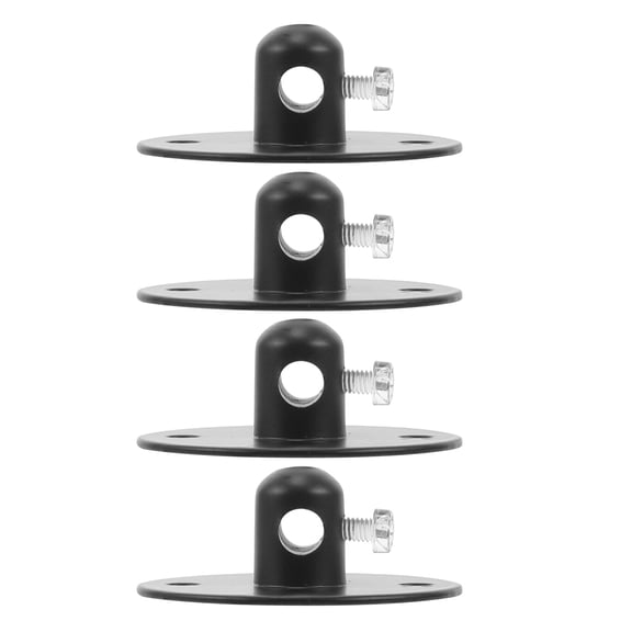 NICEXMAS 4-Pack Black Metal Canopy Plate Ceiling Light Mounting Kit for Multi- Lamp Installation