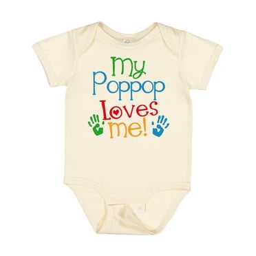 Inktastic My Poppop Loves Me Grandchild Boys or Girls Baby Bodysuit