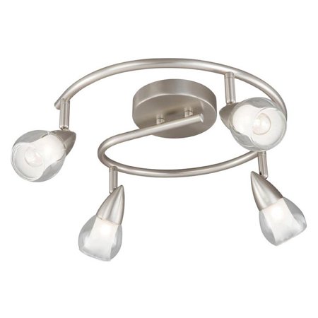 Vaxcel Tivoli 4 Light Ceiling Light 19 5w In Satin Nickel