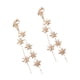 thumbnail image 3 of EeaseMX 1 par de pendientes de botón con diamantes de imitación de cristal sin perforar, con forma de flor para novia, para boda, fiesta, decoración de novia (dorado), 3 of 7