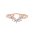 thumbnail image 1 of Round Shape White Cubic Zirconia One-Side Enhancer Guard Ring 14K Rose Gold Ring Size - 8.5, 1 of 3