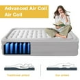 thumbnail image 2 of Hurber Inflatable Bed Double Leak-Proof mattress with Electric Pump & Pillows Removable Backrest Multifunctional Foldable Air Sofa Guest Bed, 600lb Max(Gray, Queen Size), 2 of 8
