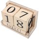 thumbnail image 2 of Wooden Calendar Reusable Desktop Calendar Burned Effect Calendar Block for Office Home, 2 of 3