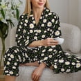 thumbnail image 6 of Bingfone Womens Pajama Sets Daisy Print,Long Sleeve Loungewear Pajamas Set-Medium, 6 of 8