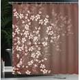 thumbnail image 3 of Ambesonne Japanese Shower Curtain, Sakura Bloom Spring Season, 69"Wx84"L, Pale Redwood, 3 of 4