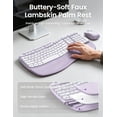 thumbnail image 2 of Ergonomic Wireless Keyboard and Mouse Combo, 2.4G Full Size Wave Keyboard with Cushioned Palm Rest, 3 DPI Adjustable Mouse, USB-A & C Compatible with Computer, Laptop, Mac & Tablet - Purple, 2 of 8