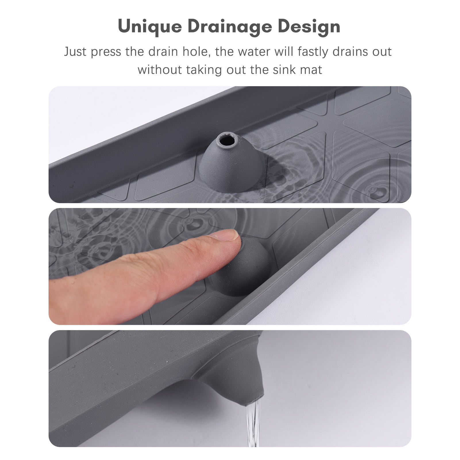 Dropship Silicone Under Sink Mat For Cabinet 34x22in Sink Cabinet Protector Mat  Kitchen Bathroom Cabinet Liner With Drain Hole Hold Up To 3 Callons Liquid  to Sell Online at a Lower Price