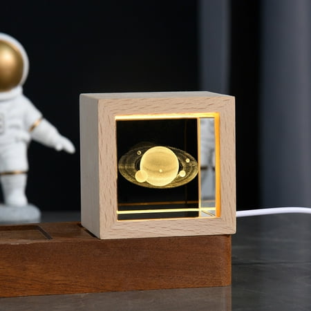 

XIHAXI Squared CrystalBall Night Light For Kids 3D CrystalBall Night Light CrystalBall Ornament For Bedroom Decor For Teens Boys And Girls(2.8x2.8x2in)