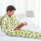 thumbnail image 5 of Balery Green Frog Pijama para Hombre de Dos Piezas con Manga Larga, Conjunto de Dormir y Descanso Suave con Bolsillos-Large, 5 of 5