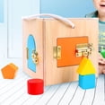 thumbnail image 1 of Caja de Seguridad Montessori juguete de aprendizaje juguetes educativos juguete de destreza de niños Baoblaze Juego de candado de madera Montessori, 1 of 8