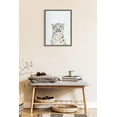 thumbnail image 6 of Kate and Laurel Sylvie Snow Leopard Portrait Framed Canvas Wall Art by Amy Peterson Art Studio, 18x24 Gray, Modern Jungle Animal Portrait Art for Wall, 6 of 7