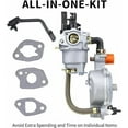 thumbnail image 4 of New Carburetor Compatible with GX160 GX200 168F 170F Engine Harbor Freight Predator 212 4000 Generator Motors Water Pump LPG NG Conversion, 4 of 5