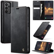 CaseMe Calf Leather Lining Microfibre Wallet Case for Samsung Galaxy A23 5G/M23 6.6-inch with RFID Blocking,Magnetic Closure,Card Slots,Cash Slot,Kickstand,Shockproof Flip Folio Protective Phone Case