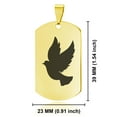 thumbnail image 2 of Stainless Steel Religious Dove Dog Tag Pendant Necklace, 2 of 3