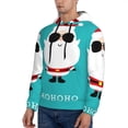 thumbnail image 2 of KLL Cute Santa Claus Print Mens Hoodie Long Sleeve Casual Pullover Hooded Sweatshirt Fashion Drawstring Hoodies with Pocket-Large, 2 of 6