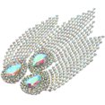 thumbnail image 2 of Miangastore Alloy and Crystal Decorative Tassel Applique Patch for Clothing Silver Color, 2 of 8