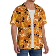 thumbnail image 2 of Sikiie Skulls Men's Wrinkle Free Untucked Cuban Shirt Business Casual Button Down Shirts Short Sleeve ShirtXX-Large, 2 of 5