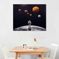 thumbnail image 2 of Chilfamy Fall Decor Astronaut Hand Planet Canvas Print Wall Art 20x16in 20x16in, 2 of 3