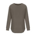 thumbnail image 4 of gakvbuo Plus Size Pullover Sweaters For Women Long Sleeve Sweatshirts Fall Tunic Tops Women's Autumn Winter Solid Round-Neck Pullover Long Sleeve Tops, 4 of 6