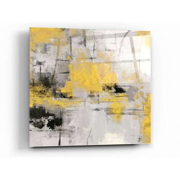 Epic Art 'Stone Gardens III Yellow' by Silvia Vassileva, Acrylic Glass Wall Art, 36"x36"