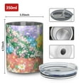 thumbnail image 4 of 12oz Coffee Tumblers Pioneer Flower Floral Print Pattern Stainless Steel Vacuum Insulated Travel Tumbler Coffee Cups Mug with Lid and Straw with Cleaning Brush for Cold & Hot Drinks, 4 of 5