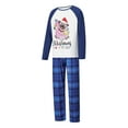 thumbnail image 4 of Elippeo Family Matching Christmas Pajamas, Baby Romper/Letter Print Long Sleeve Tops and Plaid Pants Loungewear Set, 4 of 10