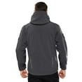 thumbnail image 3 of TRGPSG Men's Soft Shell Hooded Military Tactical Jacket 6 Zip-Pockets Hooded Outdoor Coat, 3 of 10