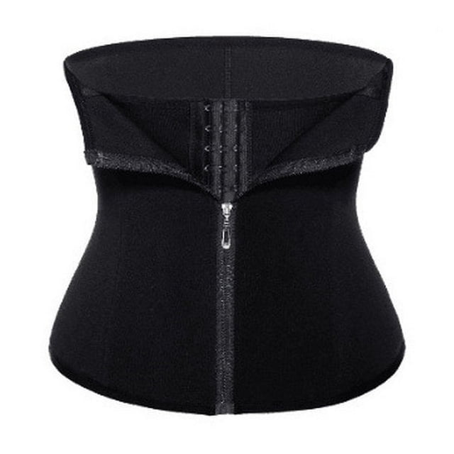 Corsé de entrenamiento de cintura XXL para mujer, recortador de entrenamiento para sudor, faja deportiva, cinturón moldeador de cuerpo, corsé deportivo con cremallera de látex