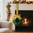 thumbnail image 5 of Hand Weaving 23.6Inch Cabinet Wreaths For Kitchen With Ribbon Bows Red Berry Small Window Wreath For Window Door Christmas Party Decorations Summer Door Decoration, 5 of 6