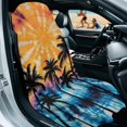thumbnail image 2 of Uorisanigo Car Seat Cover Front Seats Only Auto Accessories Protectors Decor Colorful Tie Dye Palm Tree Vehicle Sweat Towel Protector Easy to Install Suitable for Cars, SUV and Trucks, 2 of 8