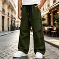 thumbnail image 2 of YIWULA Youth Sweatpants Drawstring Pants with Pockets Boys Solid Pants Sweat Pants Boys Joggers(AG,120), 2 of 6