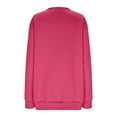 thumbnail image 6 of Feimerou Womens Sweatshirts Plus Size Round Neck Long Sleeve Shirts for Women Solid Color Loose Comfort Basic Spring Pullover Tops, 6 of 6