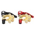 thumbnail image 2 of Top Post Connectors, 2Pcs Brass Cable Clamp Positive Negative Multi Hole Battery Terminal With Wrench For Car For Vehicle For Truck, 2 of 8