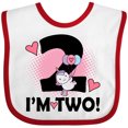 thumbnail image 3 of Inktastic 2nd Birthday 2 Year Old Girl Unicorn Girls Baby Bib, 3 of 4