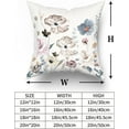 thumbnail image 2 of Watercolor Flower Throw Pillow Covers - Floral Ink Painting Pillow Case Retro Flowers Cushion Cases Modern Decorative Pillowcase for Sofa Couch Bedroom Car 20 x 20 Inch Set of 2, 2 of 6