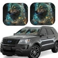 thumbnail image 6 of Kdxio Artistic Light Dot Wolf、 Print 2-Piece Sun Shade Front Windshield - Foldable Car Front Window Sunshades for Most Sedans SUV Truck, 6 of 6