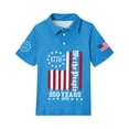 thumbnail image 6 of CCRFTGI Polo Shirts for Kids Girls Size 10-12 Patriotic Shirt We The People Polo Shirts School Uniform Athletic Sport Print Lapel Button Collared Polo Summer Tops Blue 12-13 Years, 6 of 7