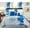 Blue/Grey, variant on All American Collection New 4 Piece Printed Reversible Bedspread Set with Dust Ruffle (Blue/Grey, Twin Size)