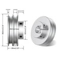 thumbnail image 2 of CHANCS Aluminum Alloy Double Groove Pulley 60mm OD 5mm Fixed Bore V-Shape Pulley for Motor Shaft Drilling Machine 6mm(1/4") PU Round Belt, 2 of 7