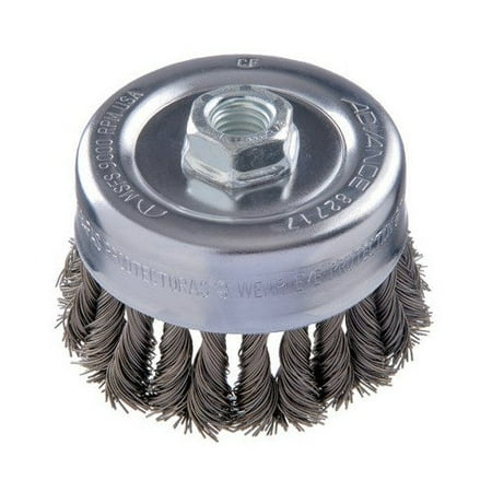 Advance Brush COMBITWIST Knot Wire Cup Brushes - 2-3/4'' combitwist knot cup brush .020 cs wire 5/