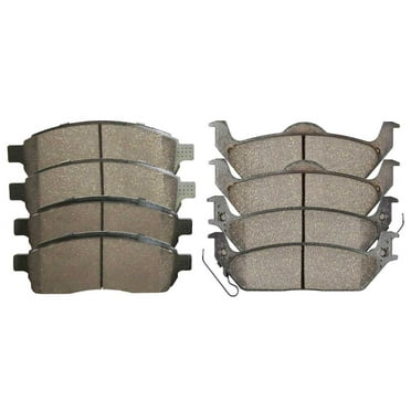 AutoShack Front and Rear Ceramic Brake Pads Set 8pcs Replacement for 2004 2005 2006 2007 2008 2009 Ford F-150 2006-2008 Lincoln Mark LT 4.2L 4.6L 5.4L V6 V8 4WD AWD RWD SCD1083-1012
