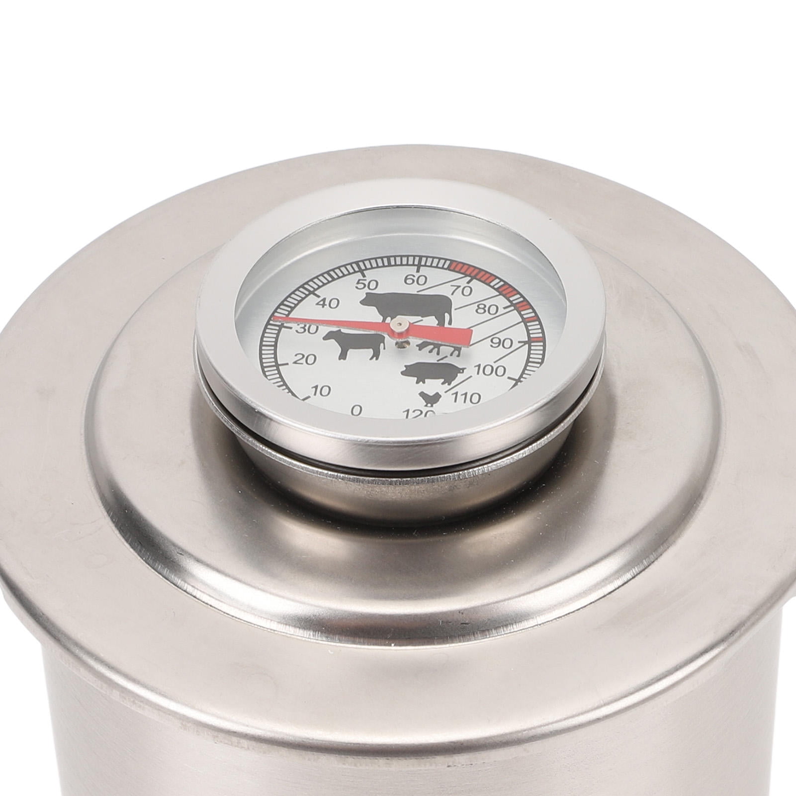 BOKYAN Stainless Steel Steamed Meat Cooker with Built‑In Thermometer & Tenderizing Needle –  Pressure Cooker for Bacon & Meats
