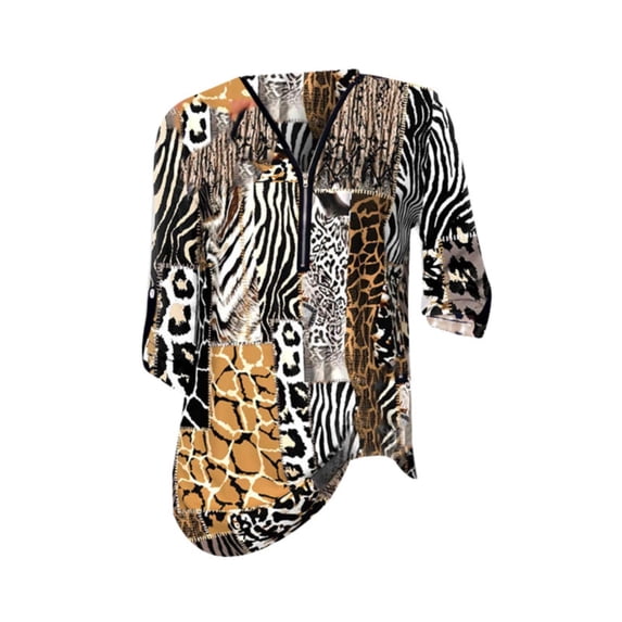 adviicd Button-Down Shirt Dress Womens Plus Size Blouses Women's Casual Boho Abstract Print V Neck Lantern Long Sleeve Tops Loose Blouses Shirts E S